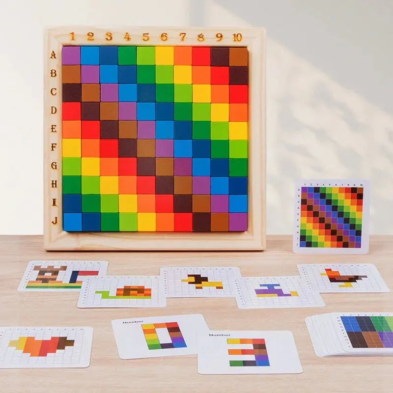 Montessori Colour and Number Building Blocks