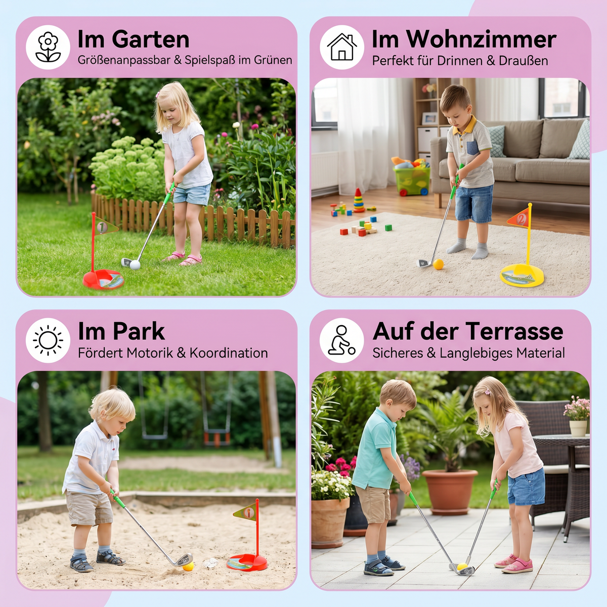 Kids Golf Set with Adjustable Clubs