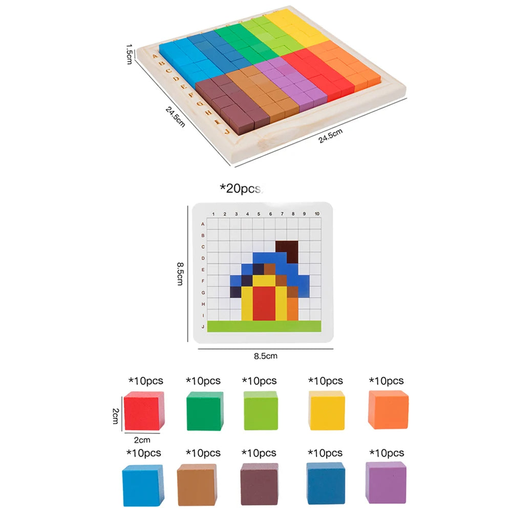 Montessori Colour and Number Building Blocks