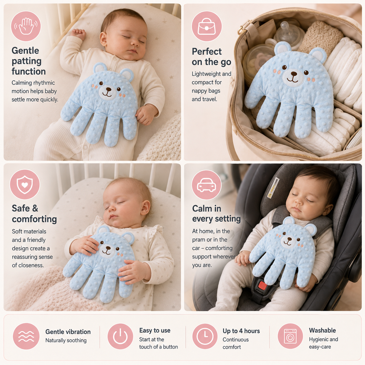Baby Sleep Aid with Gentle Patting Motion