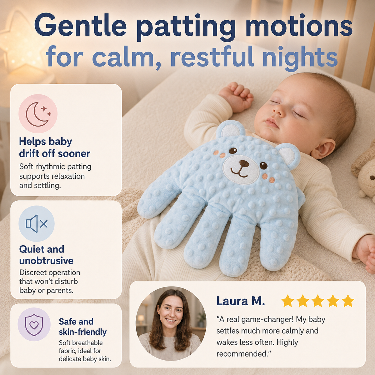 Baby Sleep Aid with Gentle Patting Motion