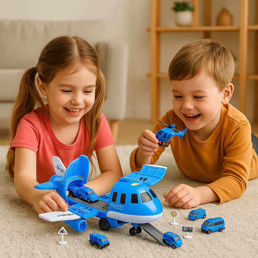 Transforming Plane and Racing Vehicle Toy