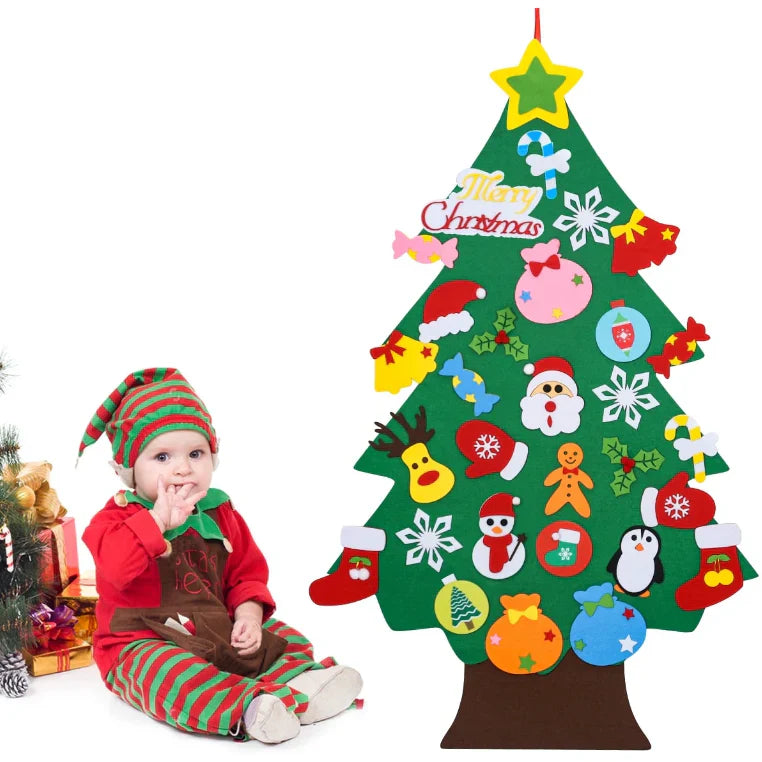 Montessori Felt Christmas Tree with Lights