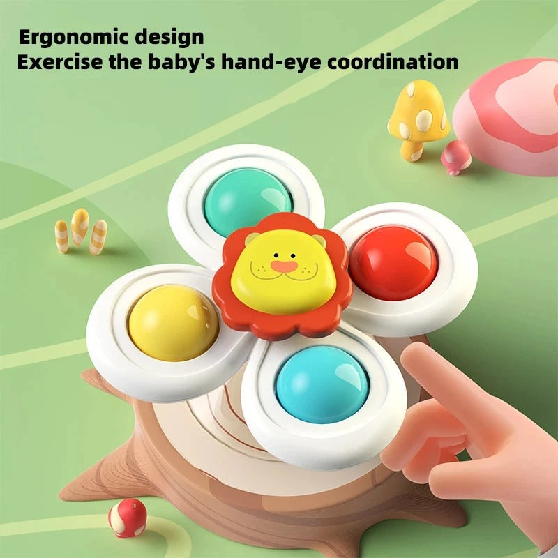 Suction Cup Spinning Toy Set for Babies (3 Pieces)