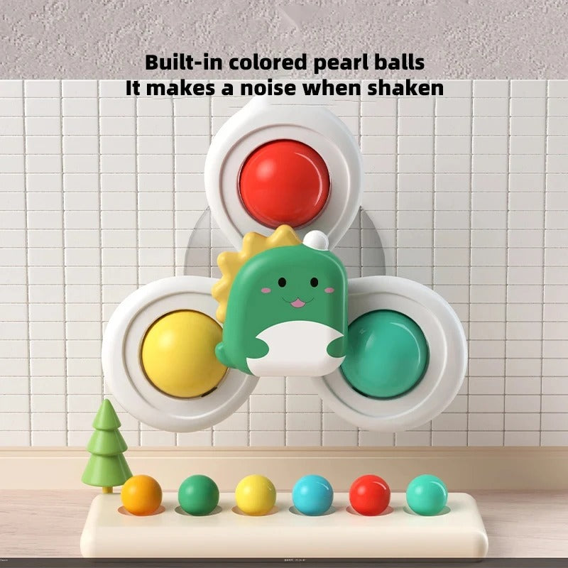 Suction Cup Spinning Toy Set for Babies (3 Pieces)