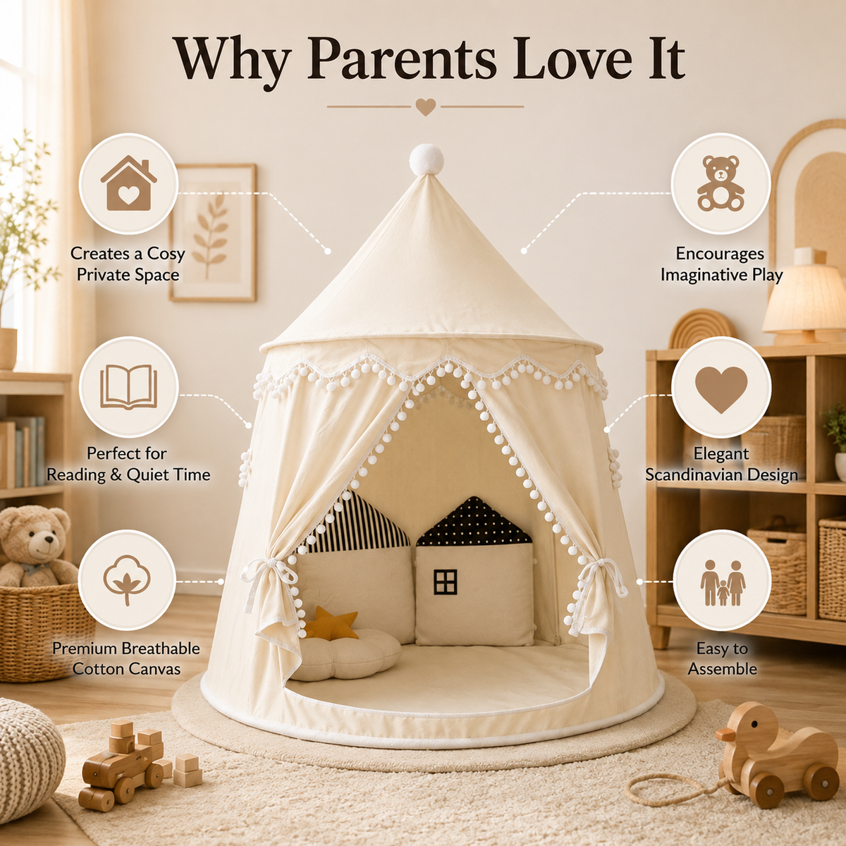 Dream Haven Canvas Play Teepee