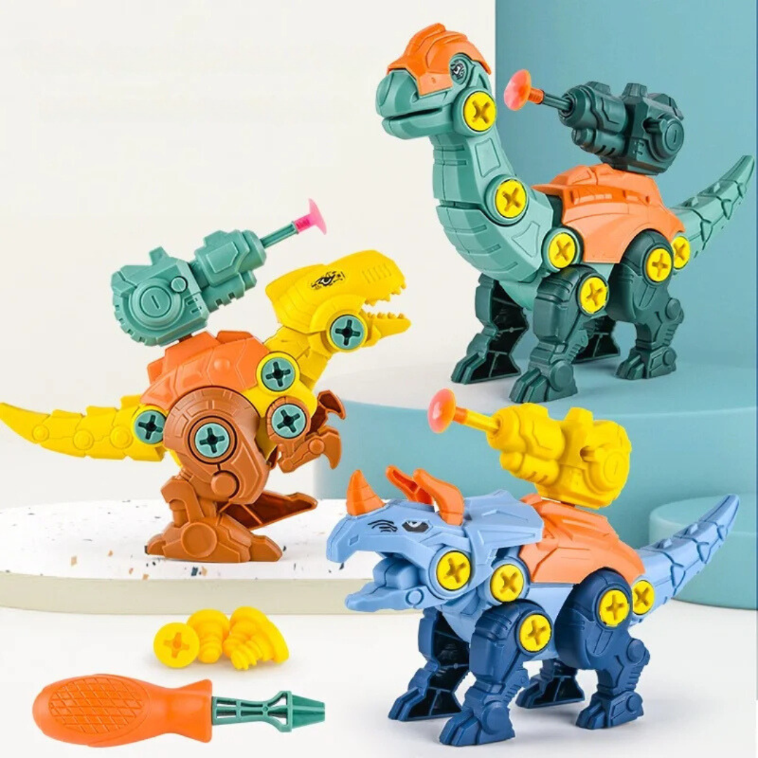Dinosaur Screwdriver Play Set with Suction Cup Cannon