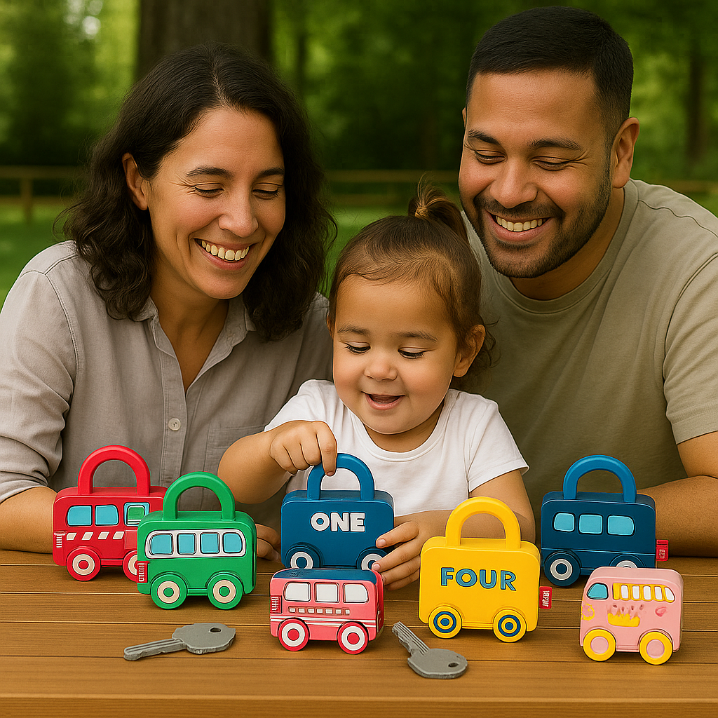 Colourful Montessori Key and Lock Learning Game