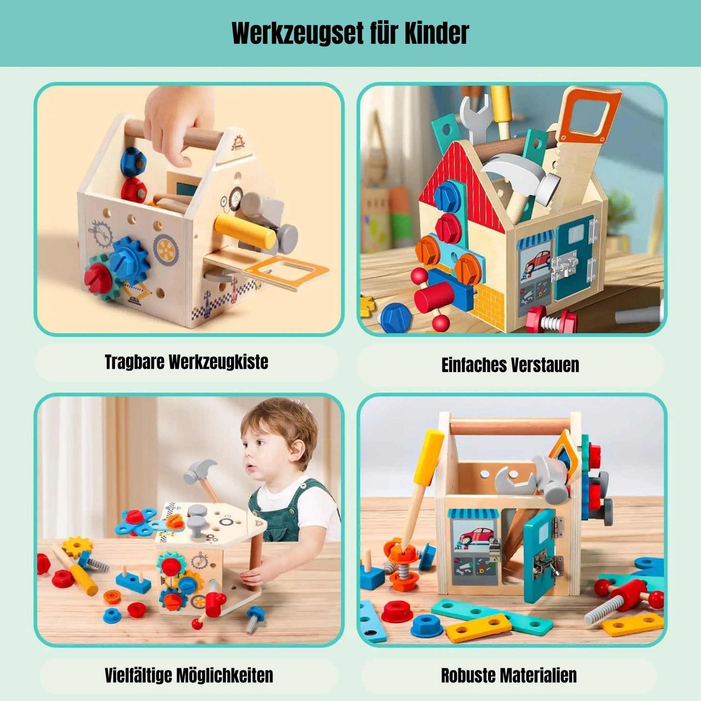Montessori Wooden Tool Box