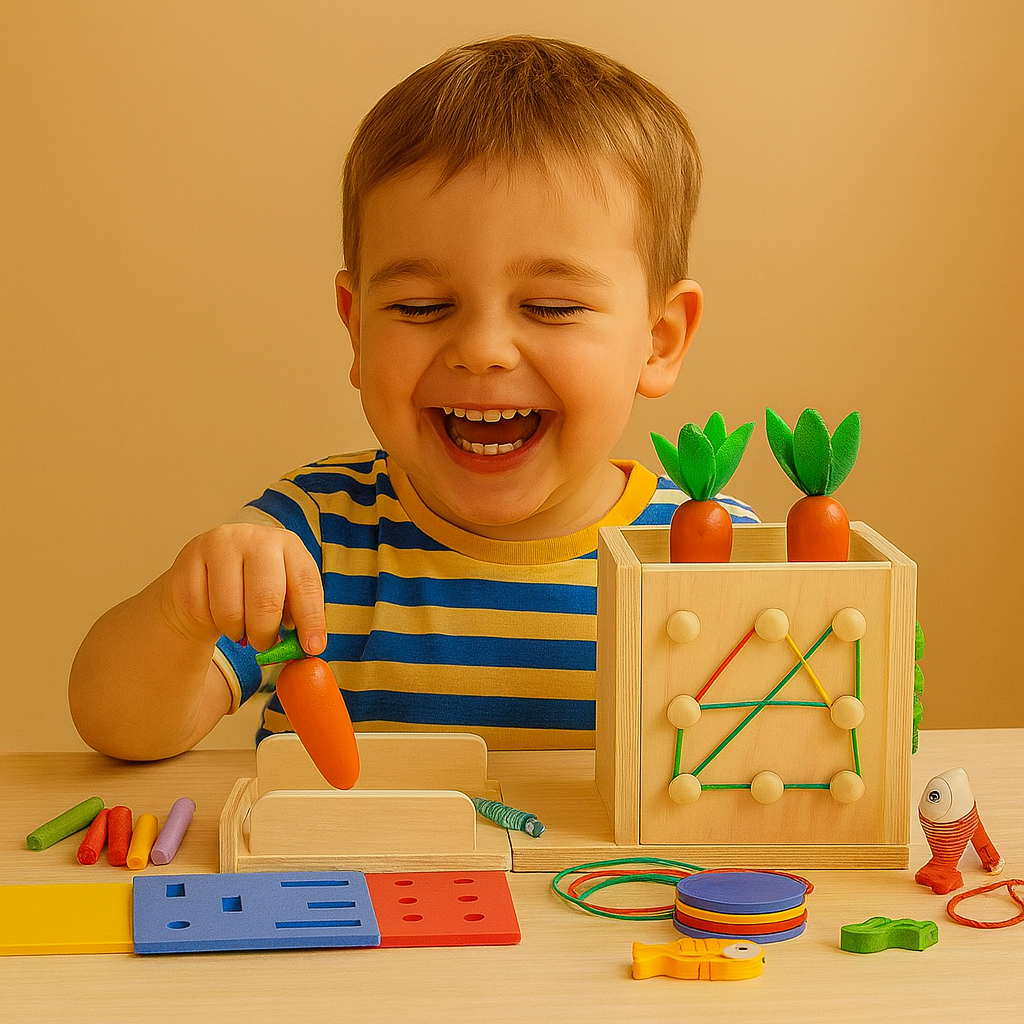 6-in-1 Montessori Wooden Learning Cube