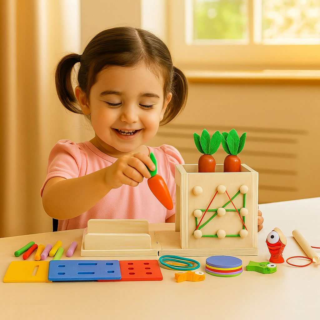 6-in-1 Montessori Wooden Learning Cube