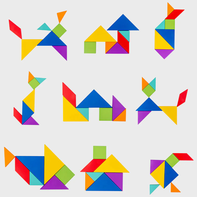 Portable Montessori Magnetic Tangram Book