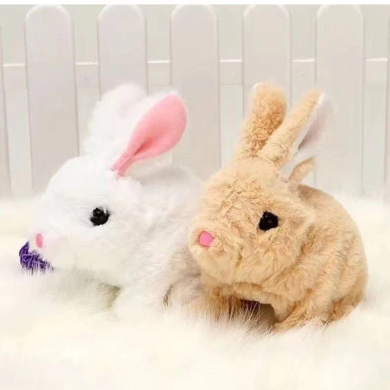 Interactive Hopping Plush Bunny Toy