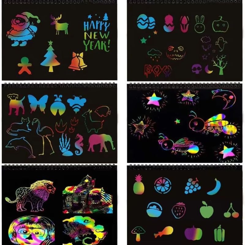 Rainbow Scratch Art Paper