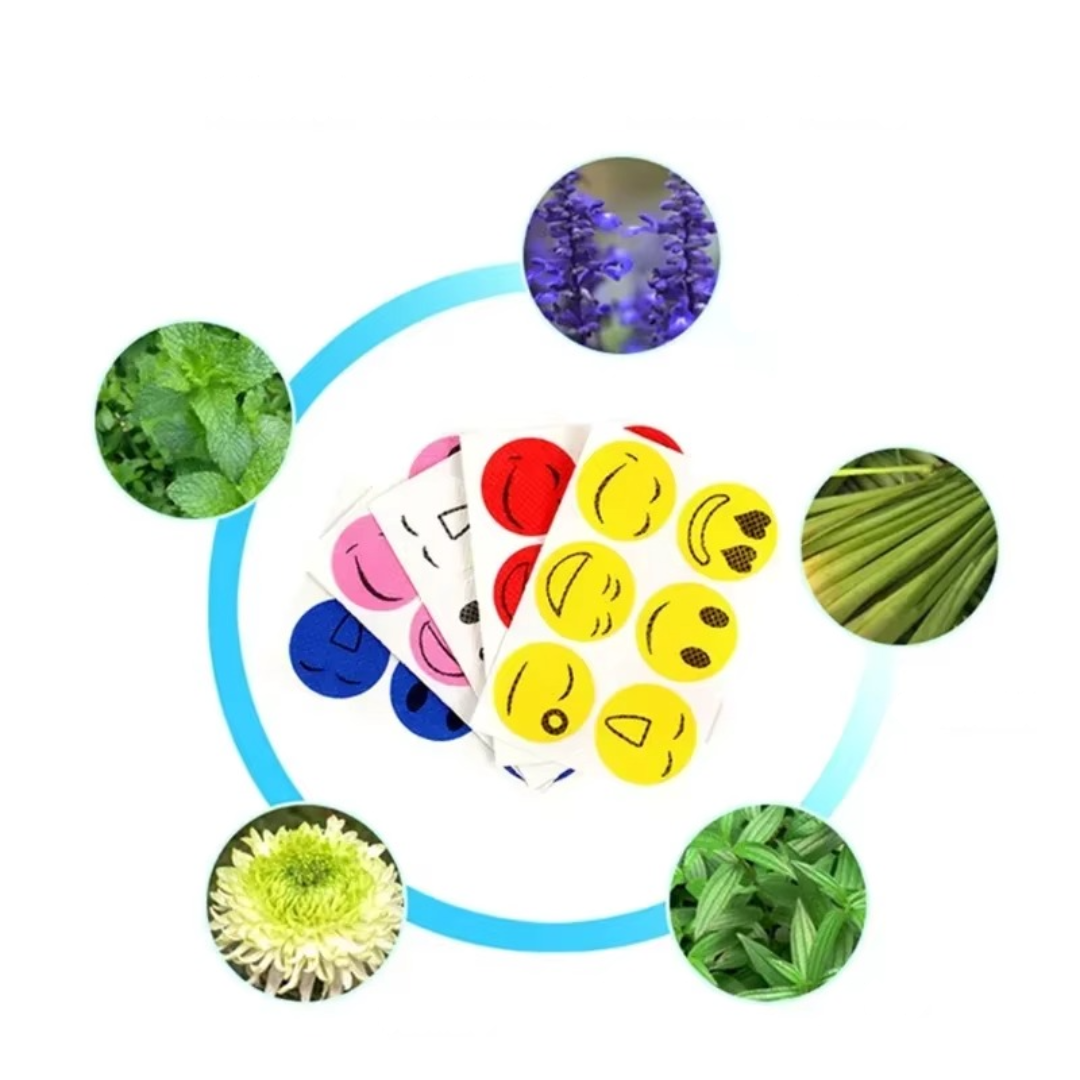 Natural Mosquito Repellent Stickers for Kids and Babies (100 Pieces)