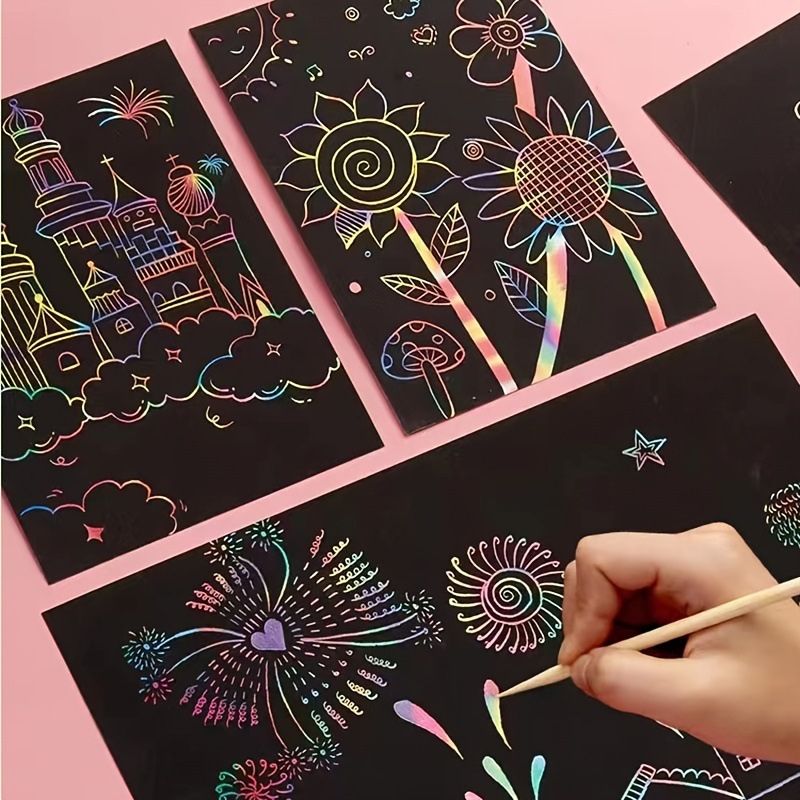 Rainbow Scratch Art Paper