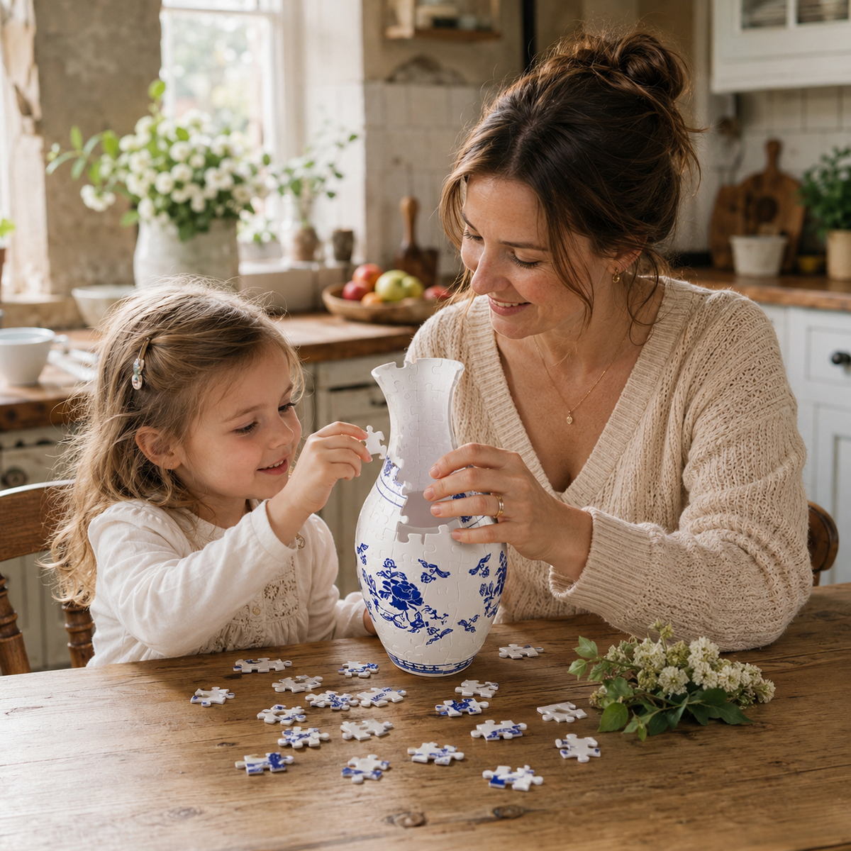 DIY 3D Puzzle Flower Vase