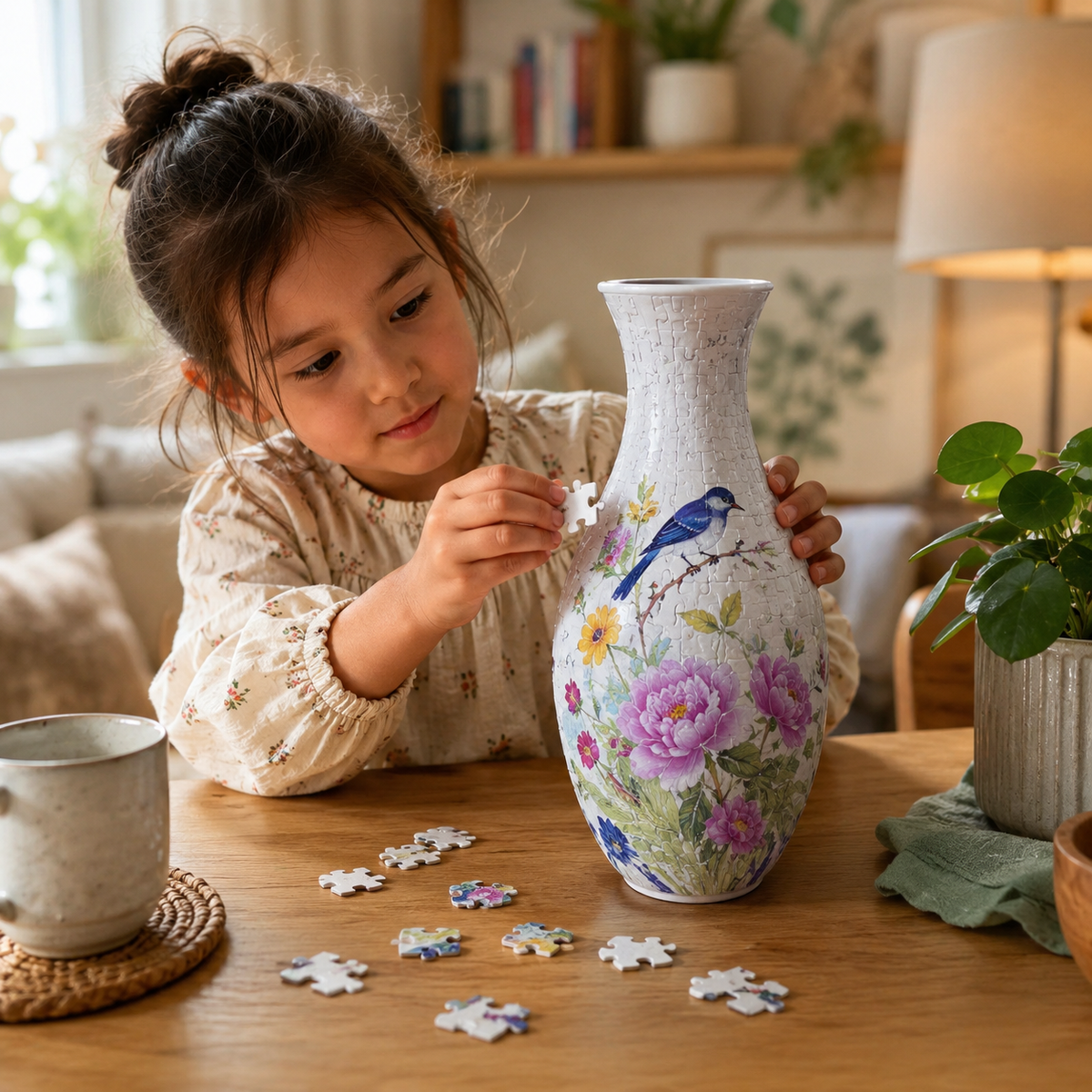 DIY 3D Puzzle Flower Vase