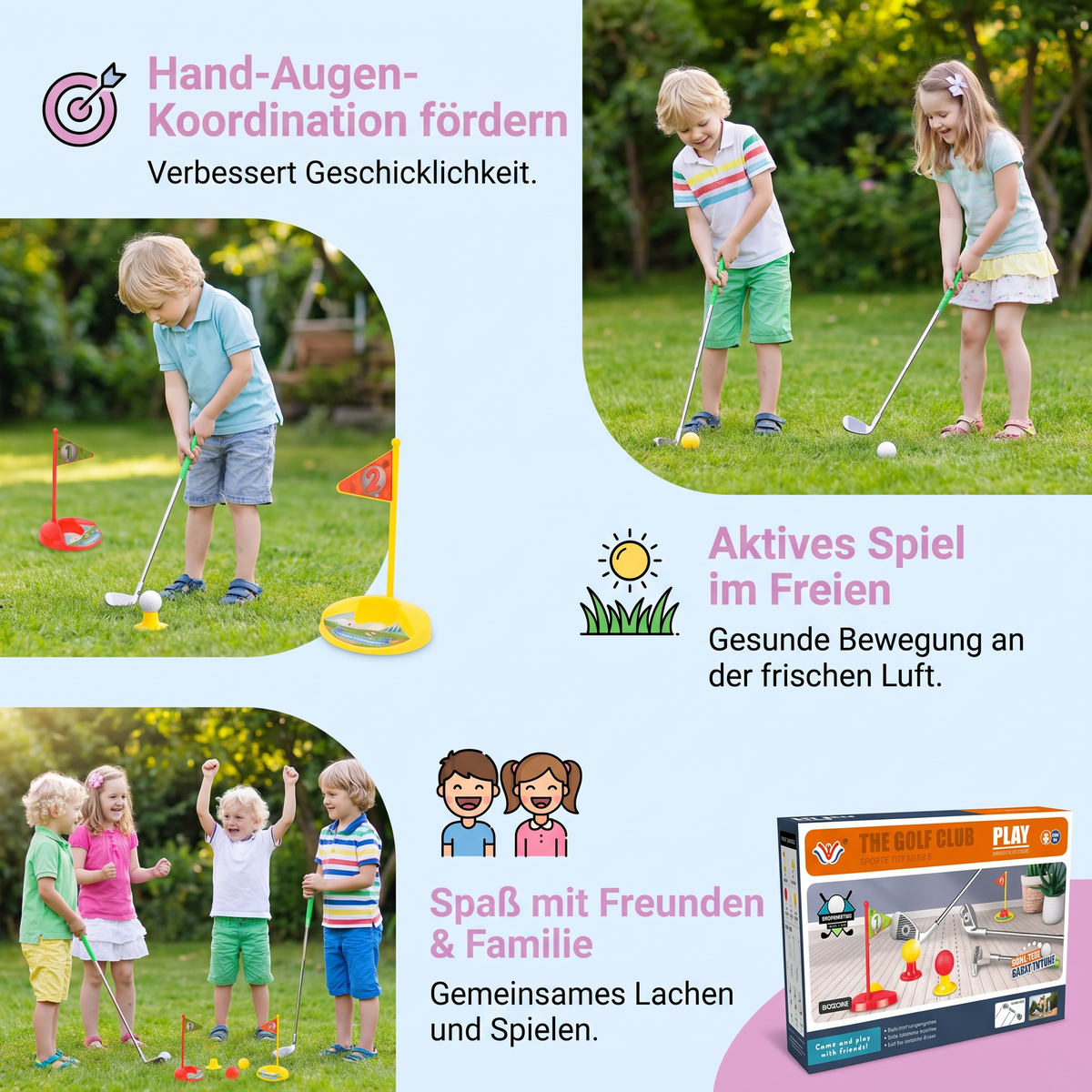 Kids Golf Set with Adjustable Clubs