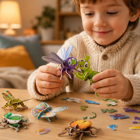 3D Cardboard Puzzle Set for Kids