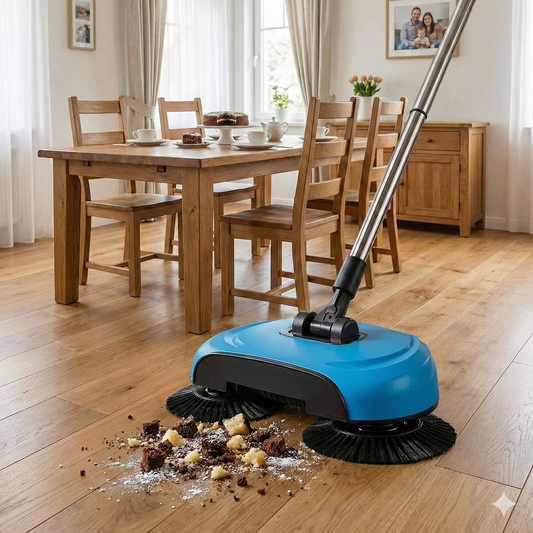 3-in-1 Manual Floor Sweeper for Family Homes