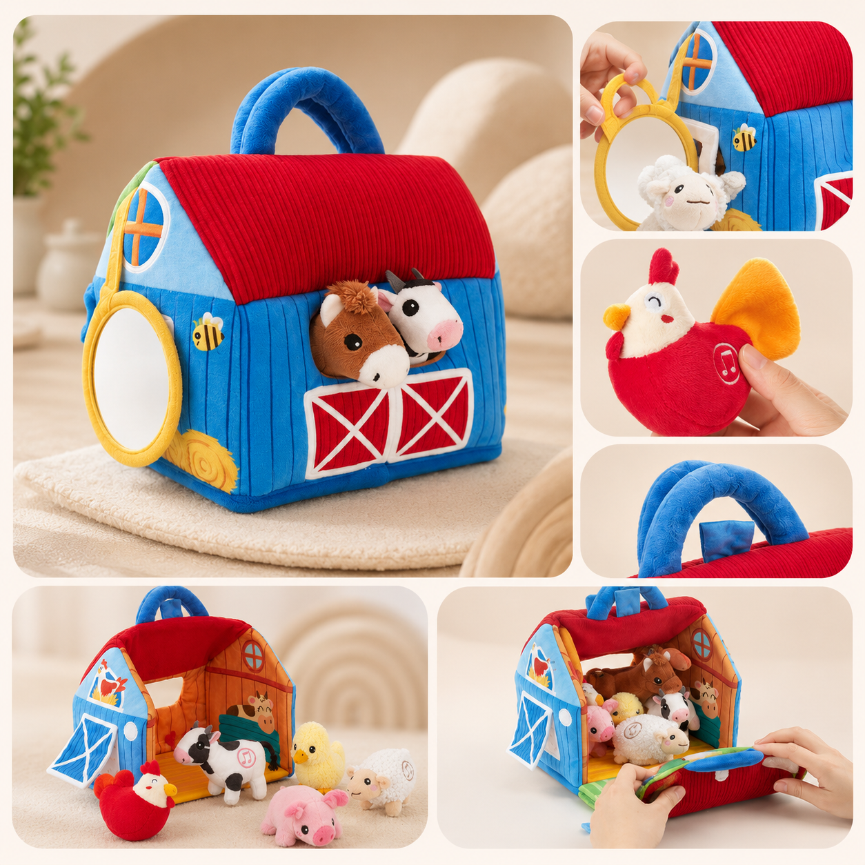 Plush Farm Animal Set with Sounds