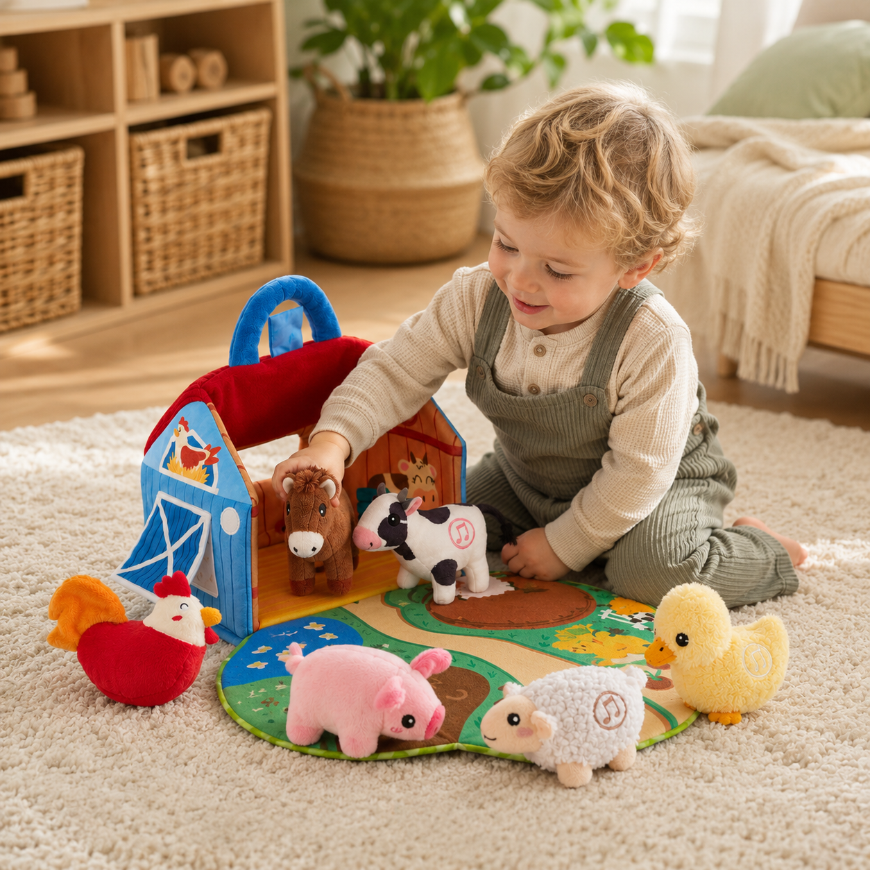 Plush Farm Animal Set with Sounds