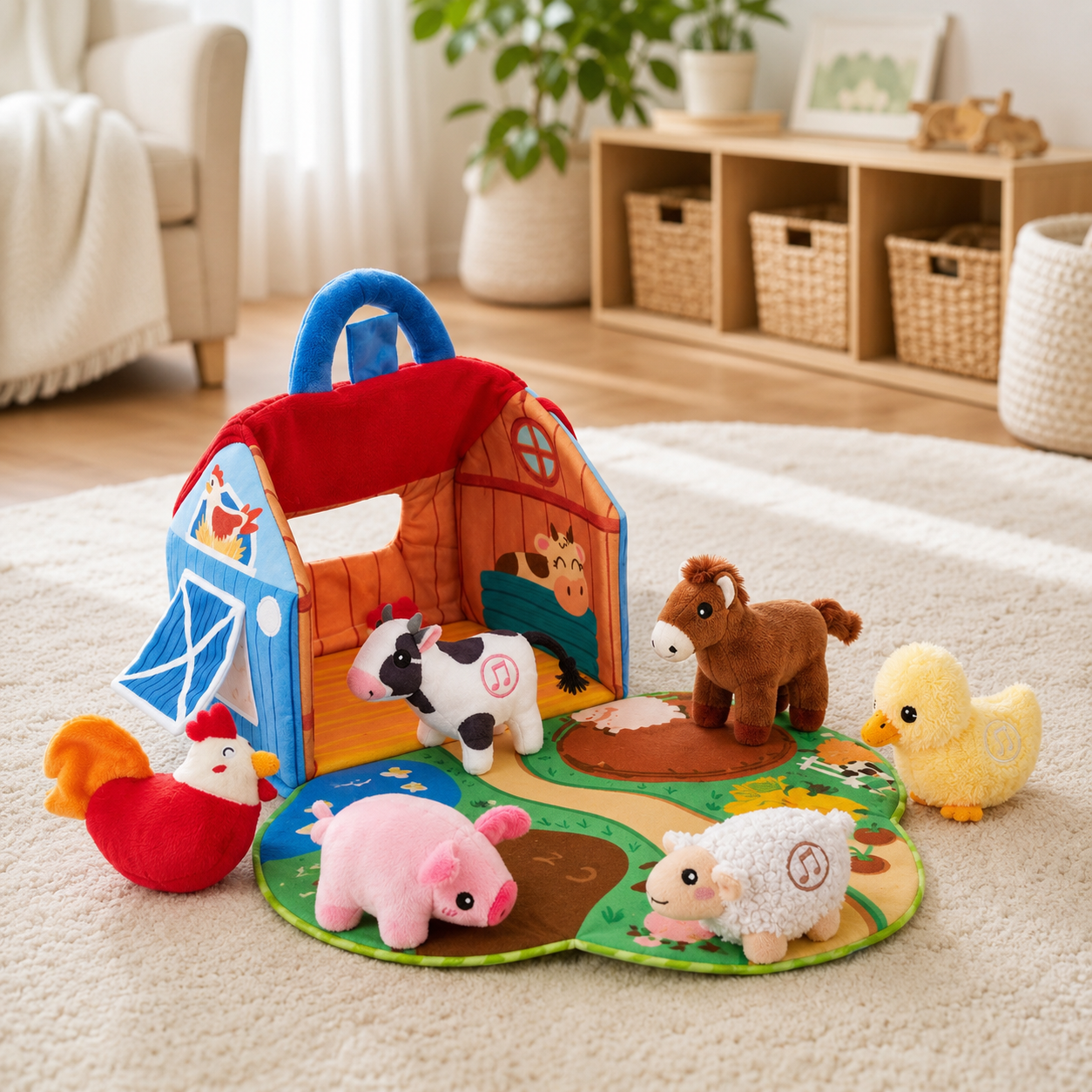 Plush Farm Animal Set with Sounds