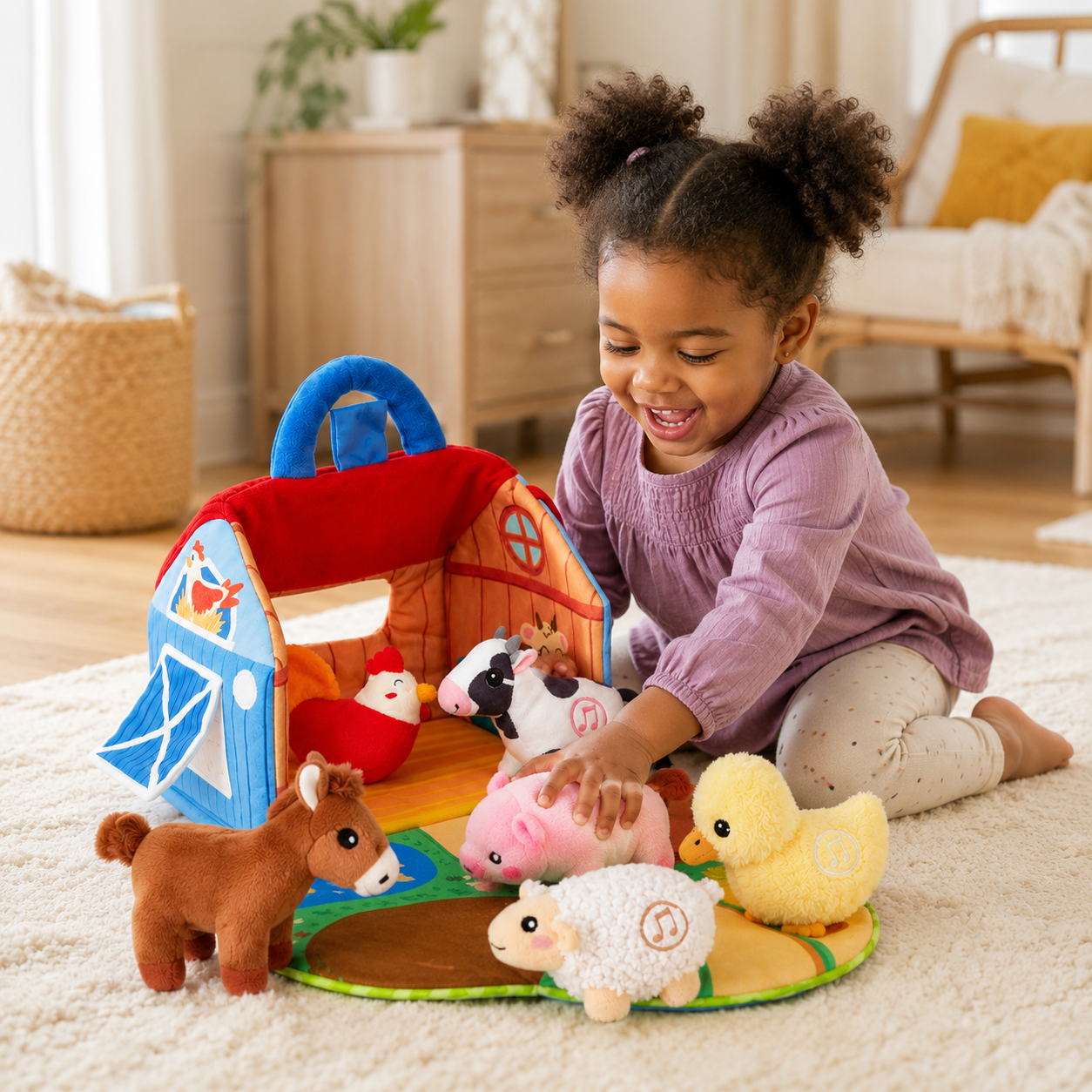 Plush Farm Animal Set with Sounds