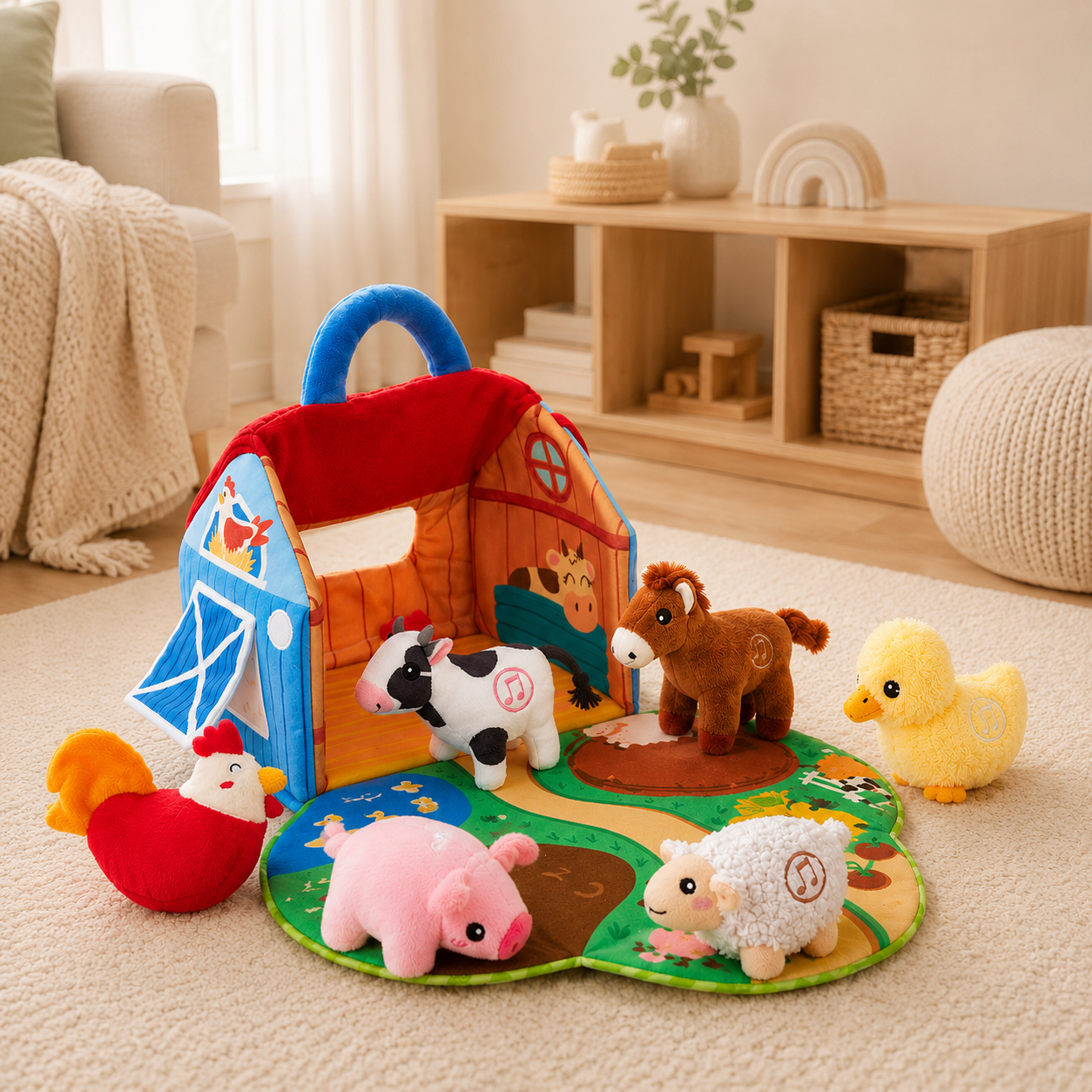 Plush Farm Animal Set with Sounds