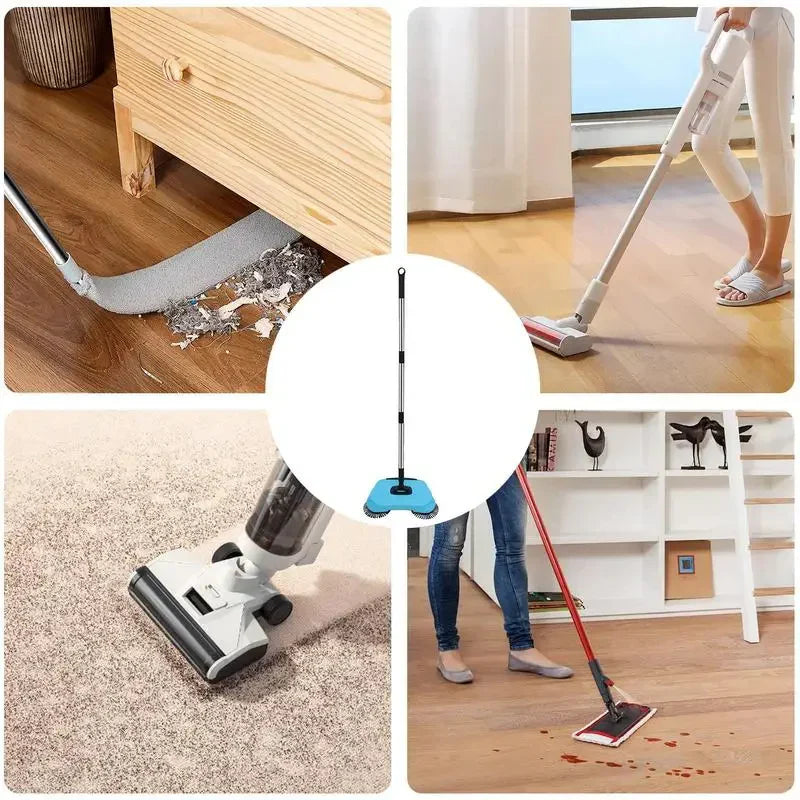 3-in-1 Manual Floor Sweeper for Family Homes