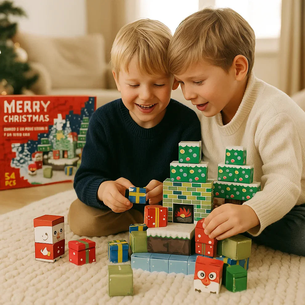 Magnetic Christmas Building Cubes