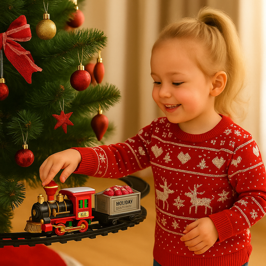 Light Up Christmas Train Toy