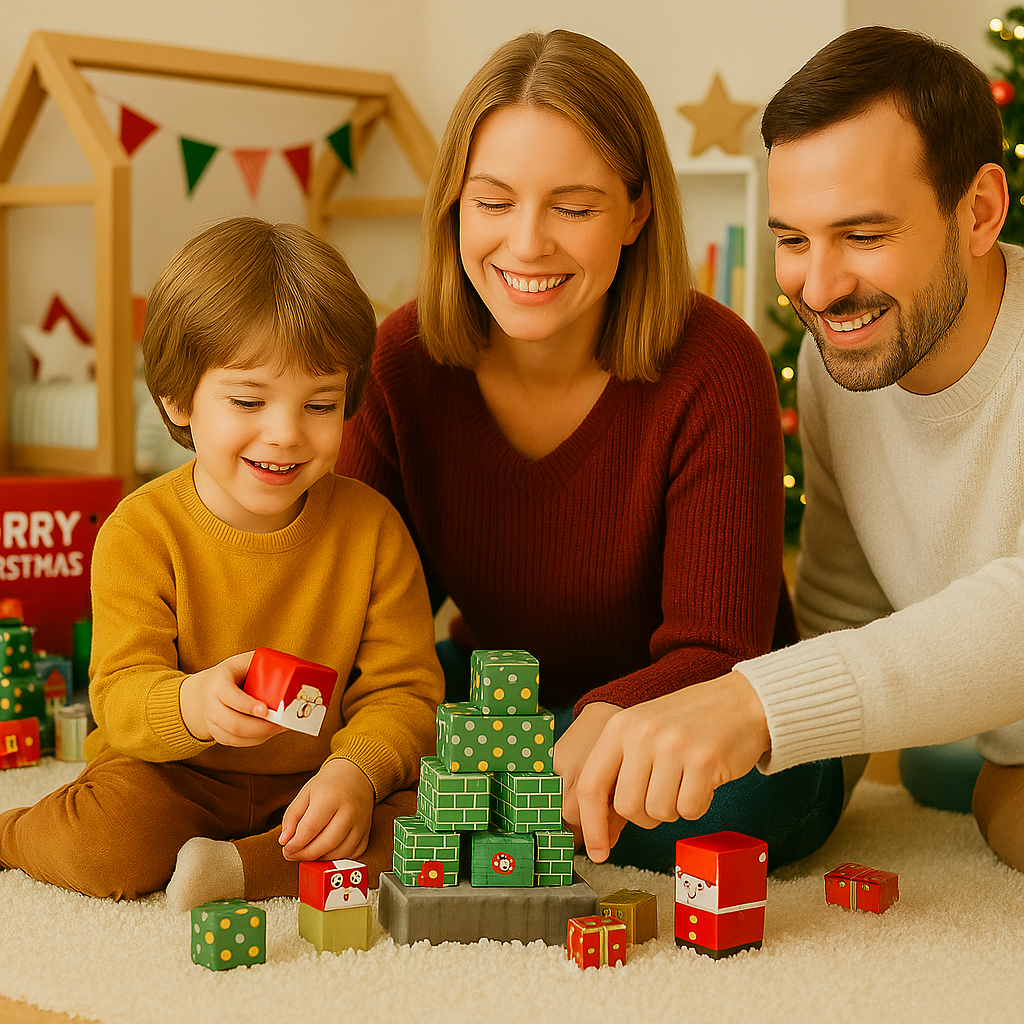 Magnetic Christmas Building Cubes