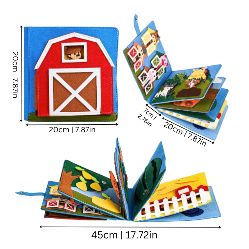 Farm Felt Book Interactive Learning Book for Kids