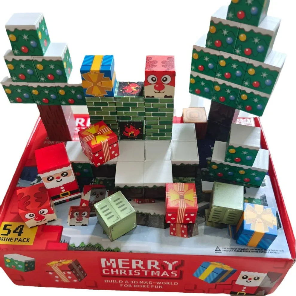 Magnetic Christmas Building Cubes