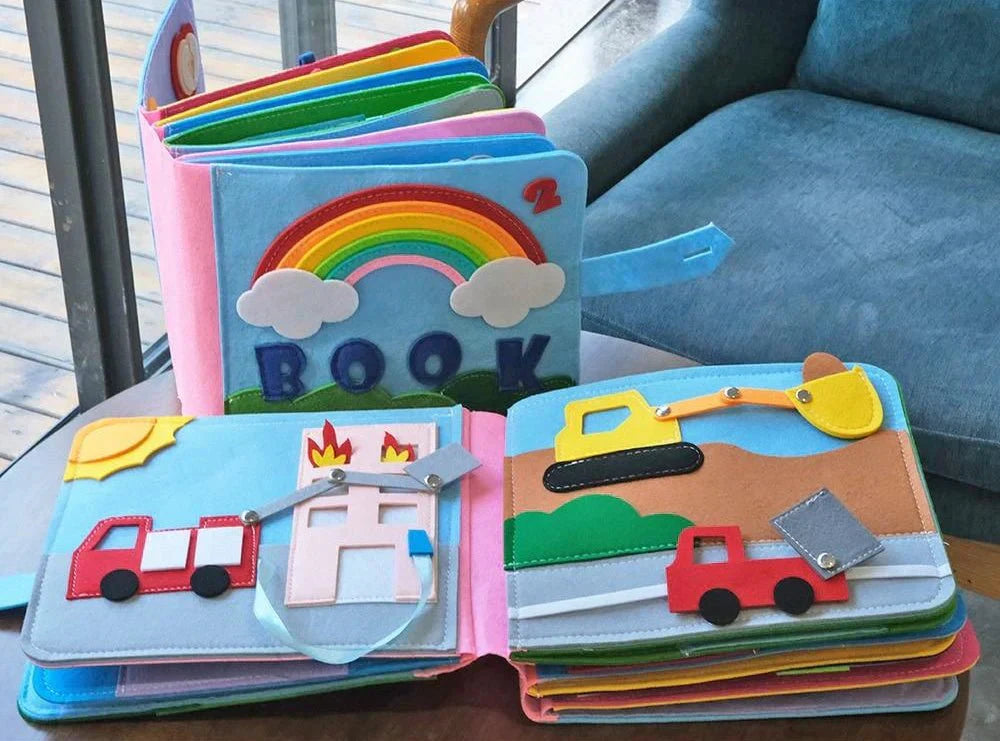 Interactive Felt Learning Book for Kids