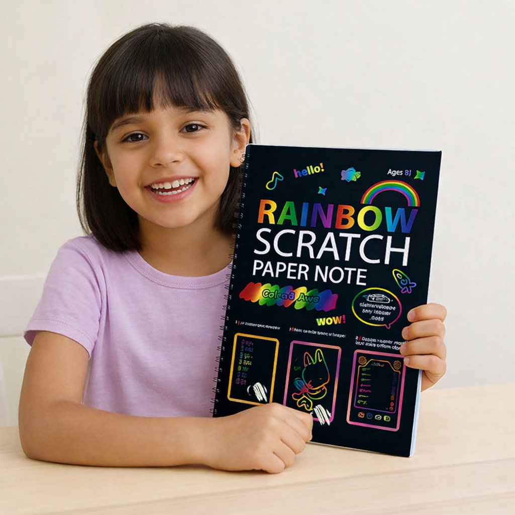 Rainbow Scratch Art Paper