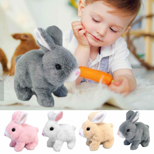 Interactive Hopping Plush Bunny Toy