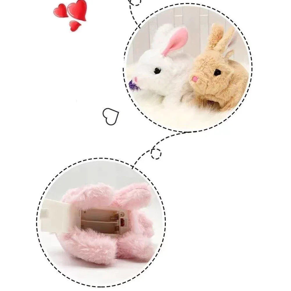 Interactive Hopping Plush Bunny Toy