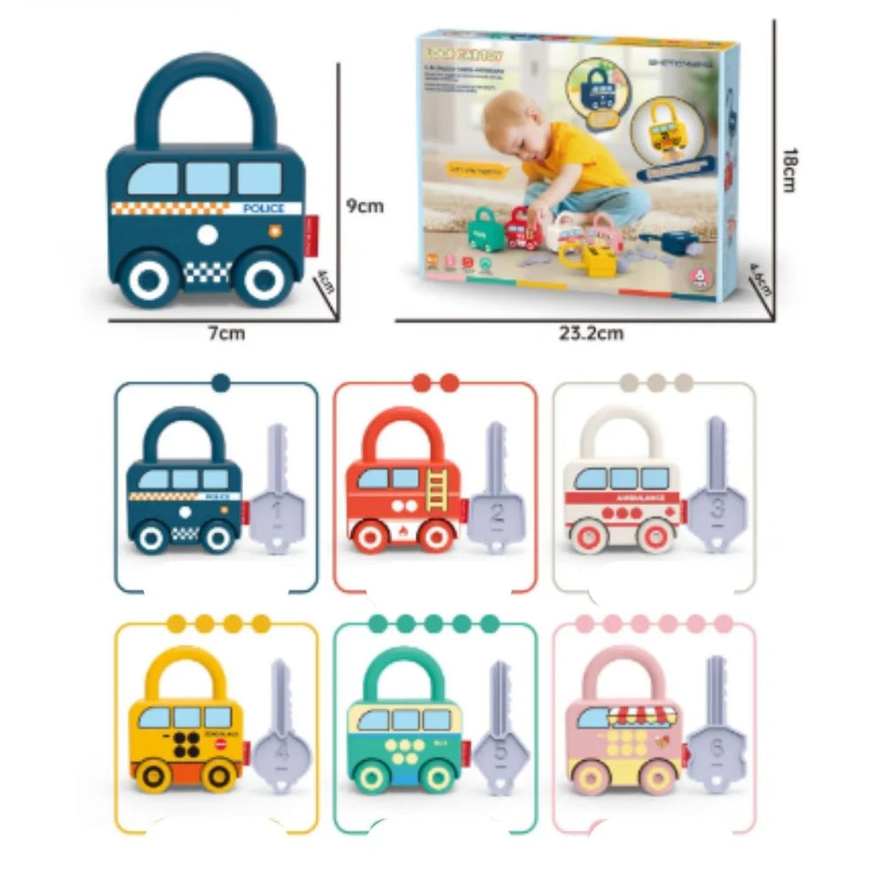 Colourful Montessori Key and Lock Learning Game