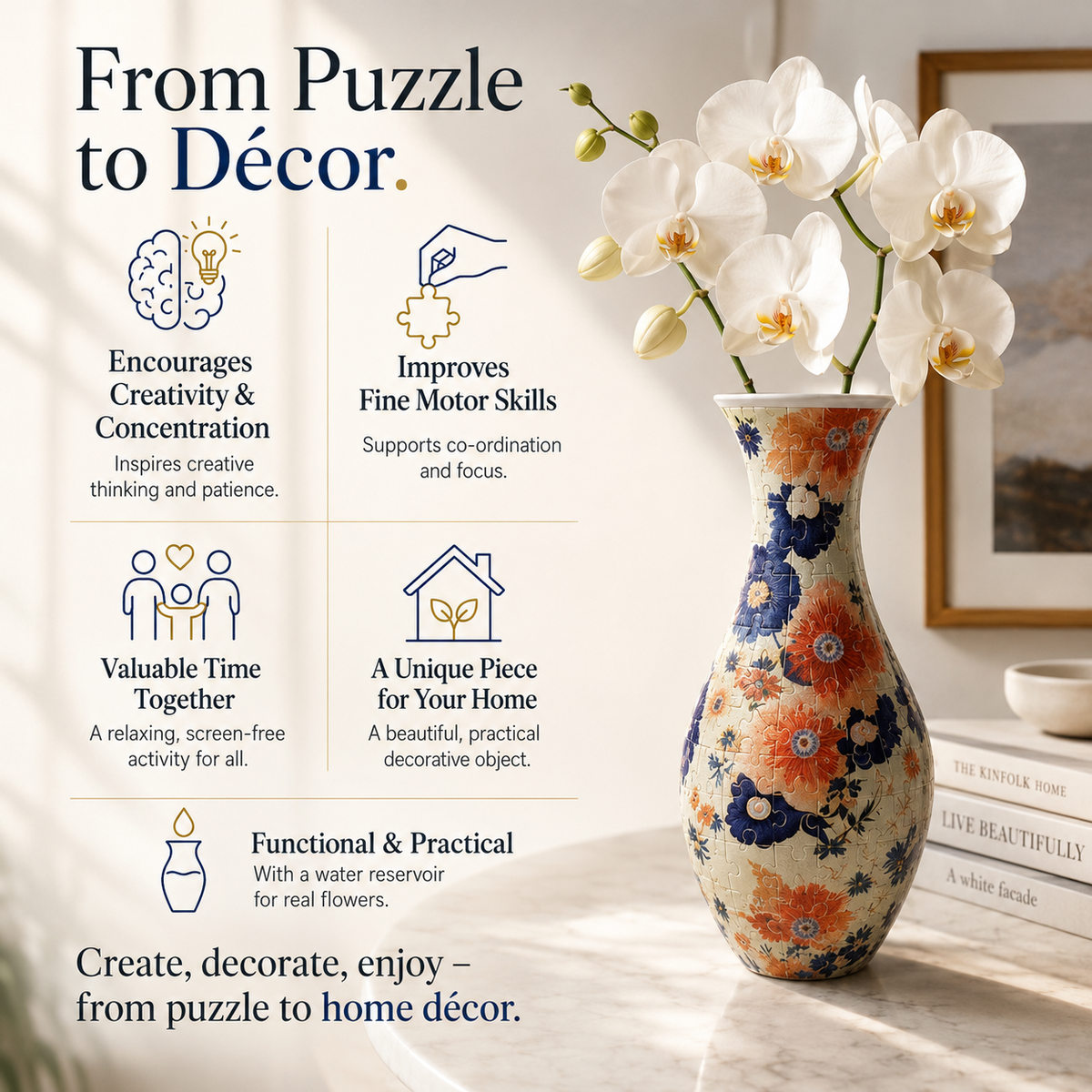 DIY 3D Puzzle Flower Vase