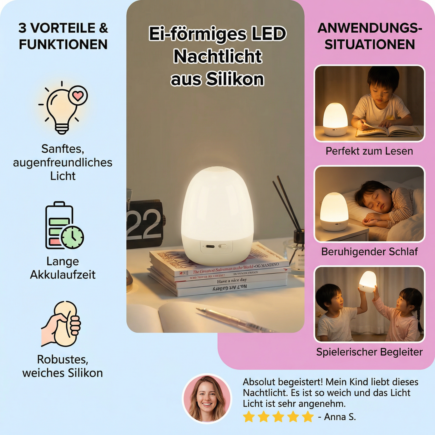 Soft Silicone LED Night Light