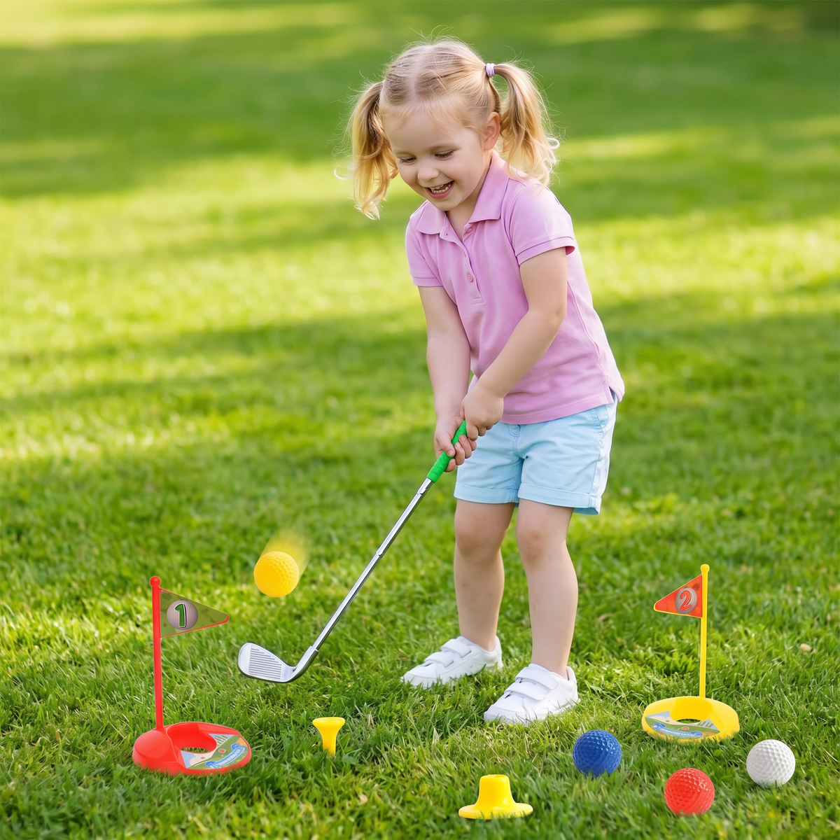 Kids Golf Set with Adjustable Clubs