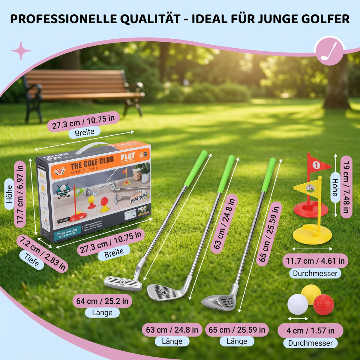 Kids Golf Set with Adjustable Clubs